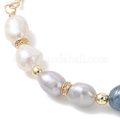 Natural Cultured Freshwater Pearl Beads Slider Bracelets&nbsp;BJEW-JB13409