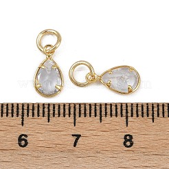 Brass Micro Pave Cubic Zirconia Pendants&nbsp;KK-Z120-05G-03