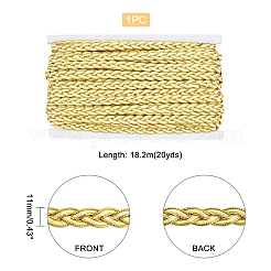 Polyester & Metallic Yarn Knitting Ribbon&nbsp;OCOR-WH0068-10B-WH