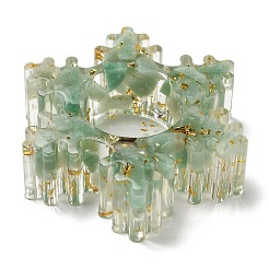 Natural Green Aventurine & Resin Candle Holder Molds&nbsp;DJEW-H012-02B
