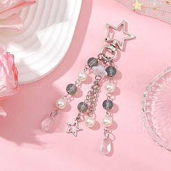 4Pcs Acrylic & ABS Plastic Pearl Jellyfish Pendant Decorations&nbsp;KEYC-SP0001-32A