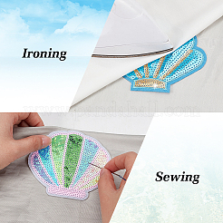 13Pcs Polyester Sew on Patches&nbsp;PATC-WH0014-124