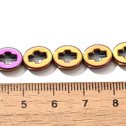 Electroplated Synthetic Non-magnetic Hematite Beads Strands&nbsp;G-L613-Z01-02I