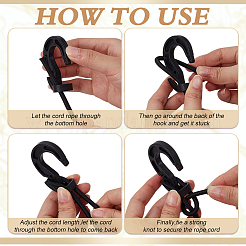 50Pcs Plastic Elastic Rope Hooks&nbsp;KY-MA0001-02