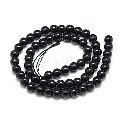 Natural Black Tourmaline Beads Strands&nbsp;X-G-S150-30-6mm