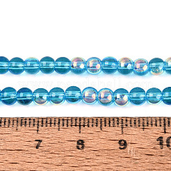 Electroplate Transparent Glass Beads Strands&nbsp;EGLA-Q132-4MM-A04