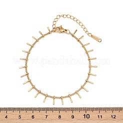 304 Stainless Steel Bar Tassel Chain Anklets for Women&nbsp;AJEW-G071-01G