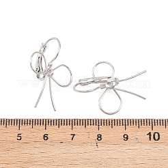 Bowknot Brass Leverback Earrings&nbsp;EJEW-A150-04C-P
