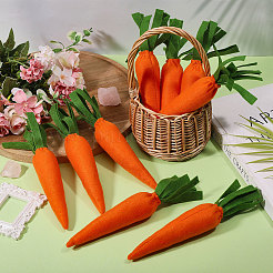 Easter Theme Imitation Carrot Non-woven Fabrics & Polyester Decoration&nbsp;DJEW-WH0015-201