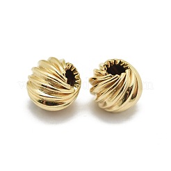 Yellow Gold Filled Corrugated Beads&nbsp;KK-L183-034B