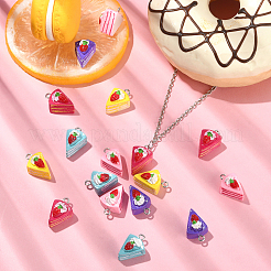 50Pcs 5 Colors Opaque Resin Pendants&nbsp;RESI-CJ0003-24