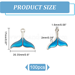 Platinum Alloy Enamel Pendants&nbsp;ENAM-DC0001-10