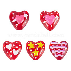5Pcs Glass Enamel Beads&nbsp;GLAA-TA0003-55