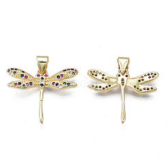 Brass Micro Pave Cubic Zirconia Pendants&nbsp;ZIRC-N039-186B-NF
