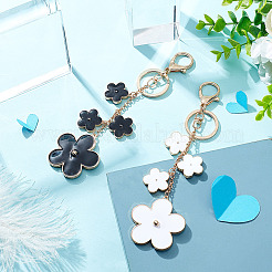 2Pcs 2 Colos Alloy Enamel Keychain&nbsp;KEYC-WR0001-16