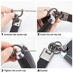 4 Sets 4 Colors Microfiber Leather Keychain&nbsp;KEYC-GA0001-16