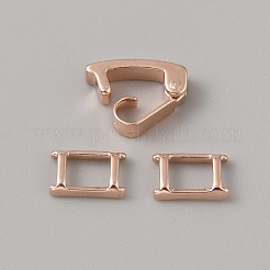 Brass Fold Over Clasps&nbsp;KK-WH0079-109B-RG