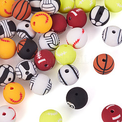 Handmade 8 Ball Polymer Clay Beads&nbsp;CLAY-TA0001-84B
