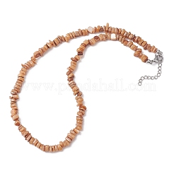 Dyed Natural Freshwater Shell Nuggets Beaded Necklaces&nbsp;NJEW-JN05580-02
