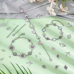 DIY Stainless Steel & Alloy Link Bracelets Making Kits&nbsp;DIY-PH0029-29