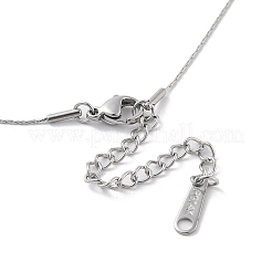 Non-Tarnish Shell Square Pendant Necklaces&nbsp;LS-NJEW-P296-01P