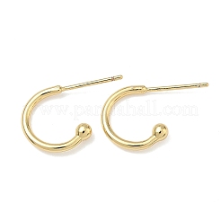 C-Shaped Brass Stud Earrings&nbsp;EJEW-C181-12G
