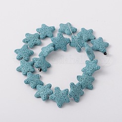Star Synthetic Lava Rock Beads Strands&nbsp;G-N0099-14