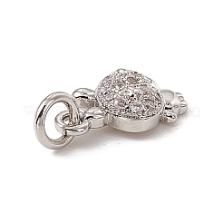 Brass Micro Pave Cubic Zirconia Charms&nbsp;ZIRC-F132-78P
