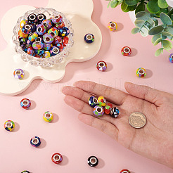 100Pcs 5 Colors Bohemian Style Resin European Beads&nbsp;RESI-TA0004-83