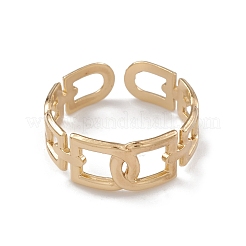 Ion Plating(IP) 304 Stainless Steel Hollow Arch Open Cuff Rings for Women&nbsp;RJEW-G285-57G