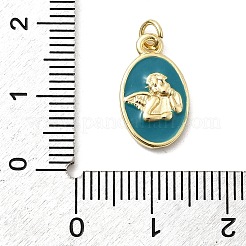Brass Enamel Pendants&nbsp;KK-P338-10G-02