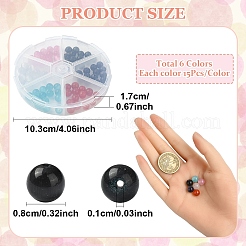 90Pcs 6 Colors Cat Eye Beads Sets&nbsp;CE-YW0001-01