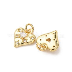 Brass Micro Pave Cubic Zirconia Pendants&nbsp;KK-D019-04G