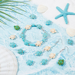 120Pcs 3 Colors Dyed Synthetic Turquoise Beads&nbsp;G-NB0005-48