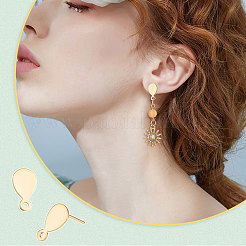 60Pcs 304 Stainless Steel Stud Earring Findings&nbsp;STAS-DC0009-97