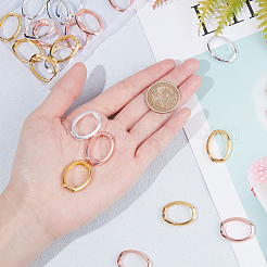 Brass Twister Clasps&nbsp;KK-FH0001-36