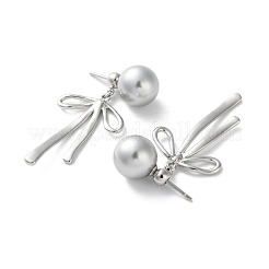 Bowknot Brass Stud Earrings&nbsp;EJEW-P296-02P