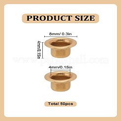 50Pcs Brass Grommet Eyelet Findings&nbsp;KK-LP0002-06