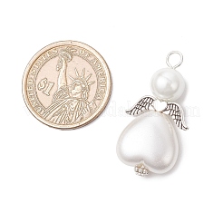 50Pcs ABS Plastic Imitation Pearl & Glass Pearl Pendants&nbsp;PALLOY-JF04039-02