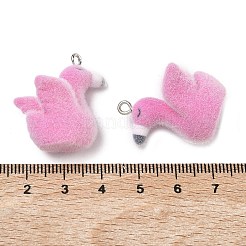 Flocking Opaque Resin Pendants&nbsp;RESI-F064-A19