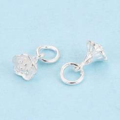 925 Sterling Silver Flower Charms&nbsp;STER-T009-11S