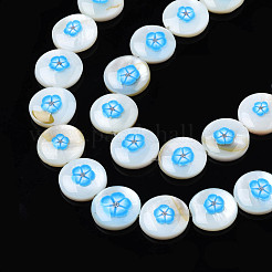 Natural Freshwater Shell Enamel Beads&nbsp;SHEL-N026-194-03A