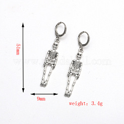 Alloy Skeleton Hoop Earrings&nbsp;PO8955