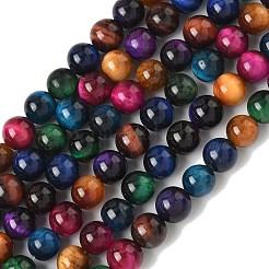 Natural Tiger Eye Beads Strands&nbsp;G-G101-8mm-6