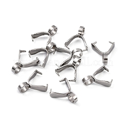 Tarnish Resistant 201 Stainless Steel Pinch Bails&nbsp;STAS-E076-09