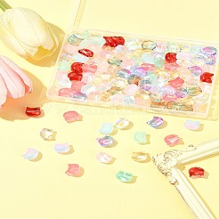 110Pcs 11 Colors Transparent Spray Paint Glass Beads&nbsp;GLAA-FS0002-15