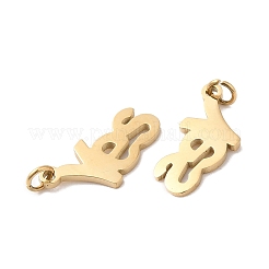 Ion Plating(IP) 304 Stainless Steel Charms&nbsp;STAS-Q215-16G
