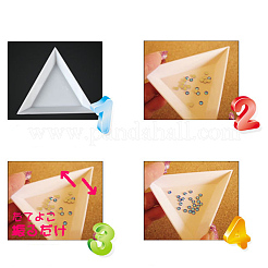 Polypropylene(PP) Triangle Nail Art Rhinestone Sorting Trays DIY Decals&nbsp;MRMJ-G003-02