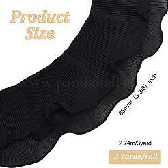 3 Yards Polyester Double-Layer Pleated Ribbon&nbsp;OCOR-WH0090-044A