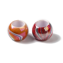 Spray Painted Opaque Acrylic European Beads&nbsp;OACR-G015-01